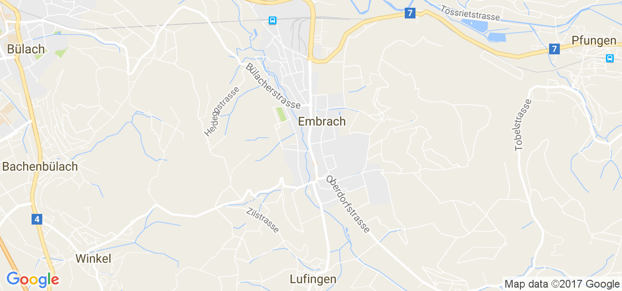 map de la ville de Embrach