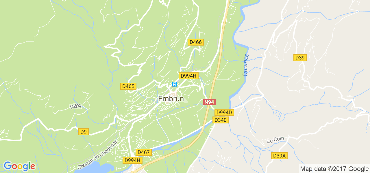 map de la ville de Embrun