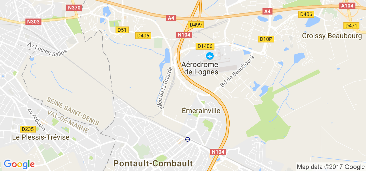 map de la ville de Émerainville