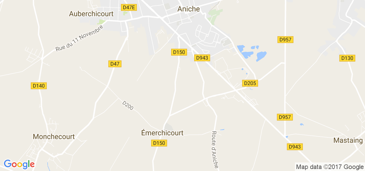 map de la ville de Émerchicourt