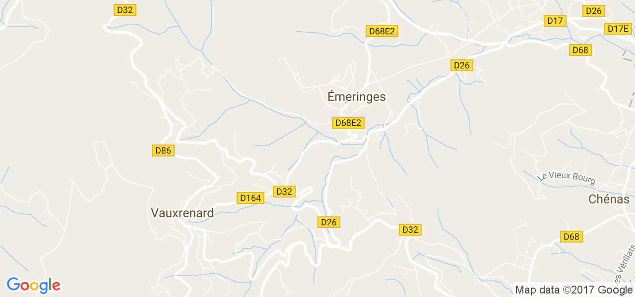 map de la ville de Émeringes