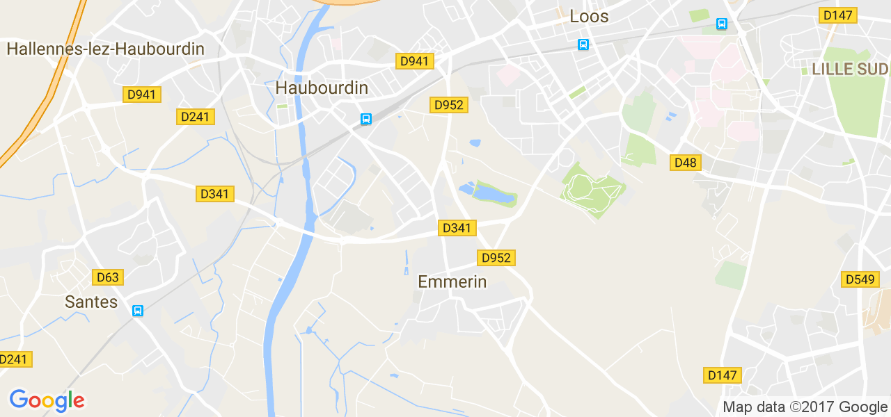 map de la ville de Emmerin