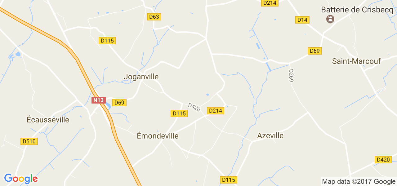 map de la ville de Émondeville