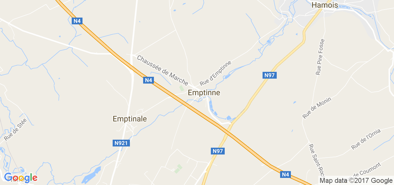 map de la ville de Emptinne