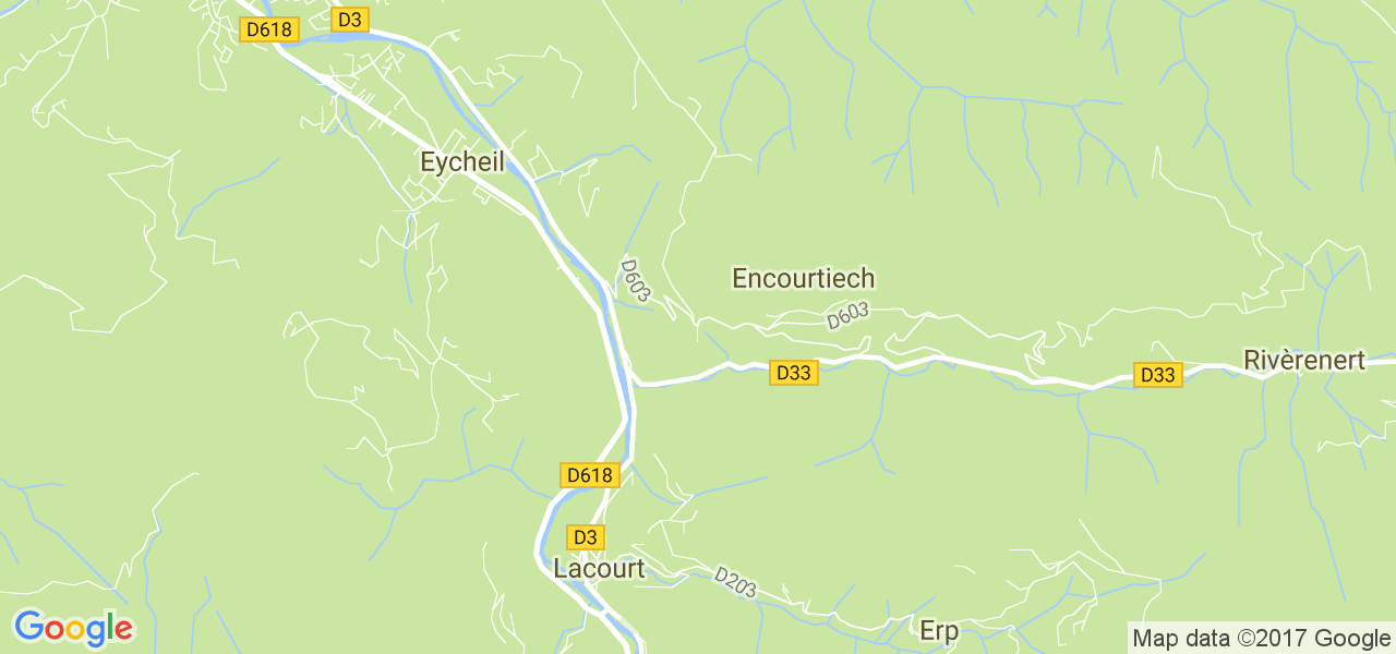 map de la ville de Encourtiech