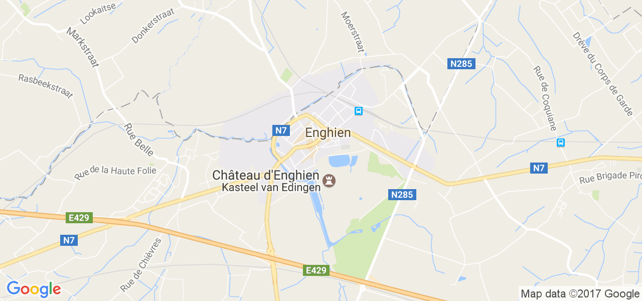 map de la ville de Enghien