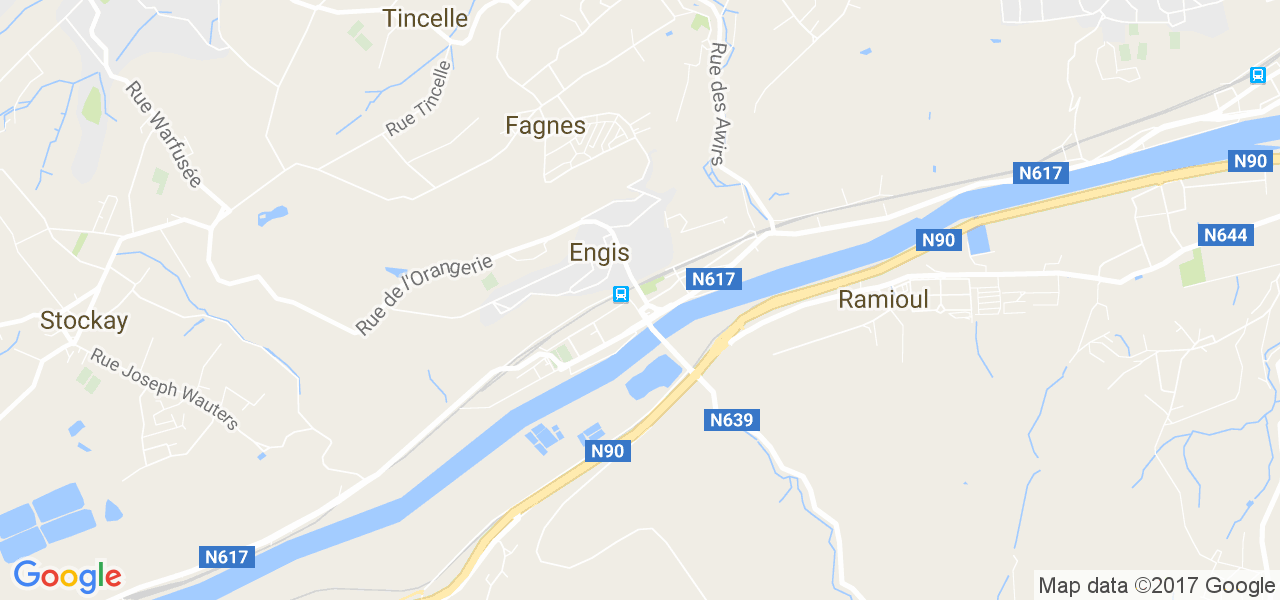 map de la ville de Engis