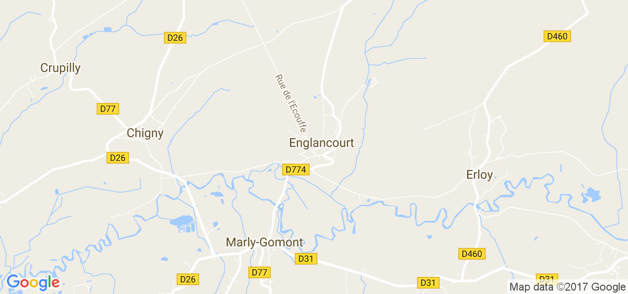 map de la ville de Englancourt