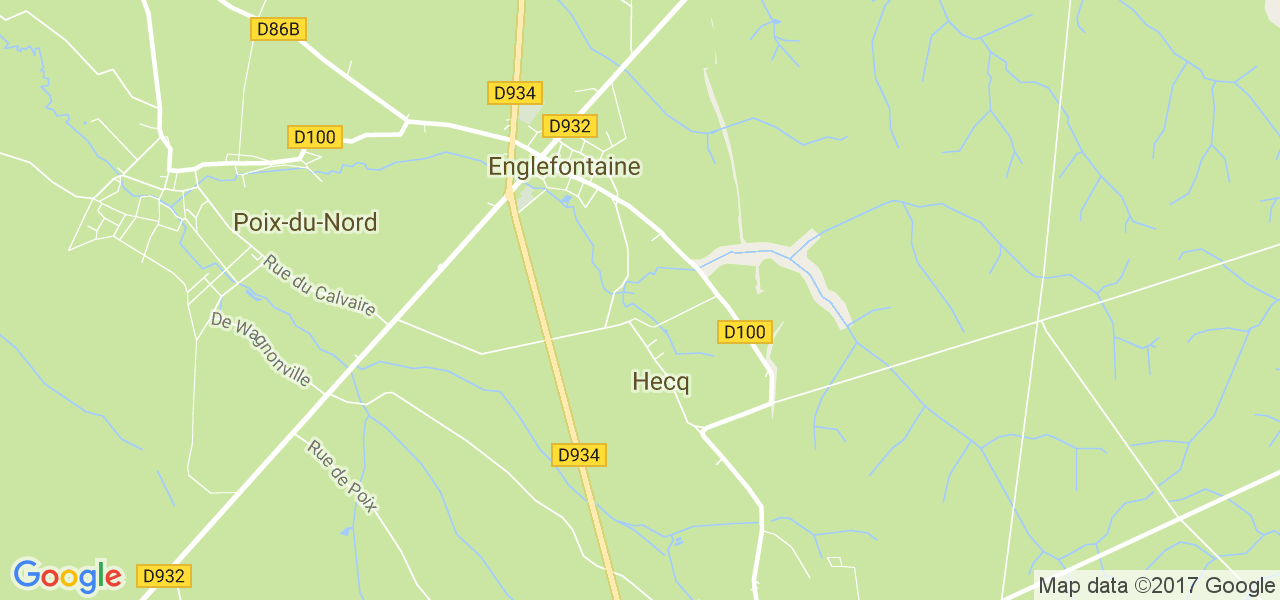 map de la ville de Englefontaine