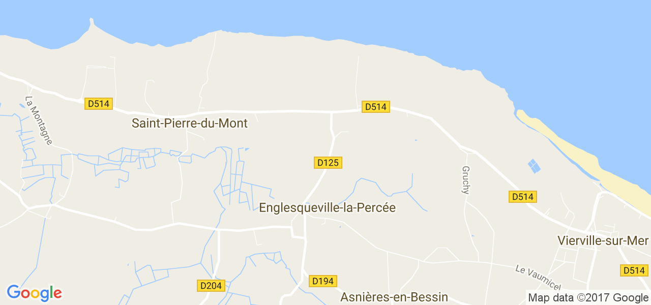 map de la ville de Englesqueville-la-Percée