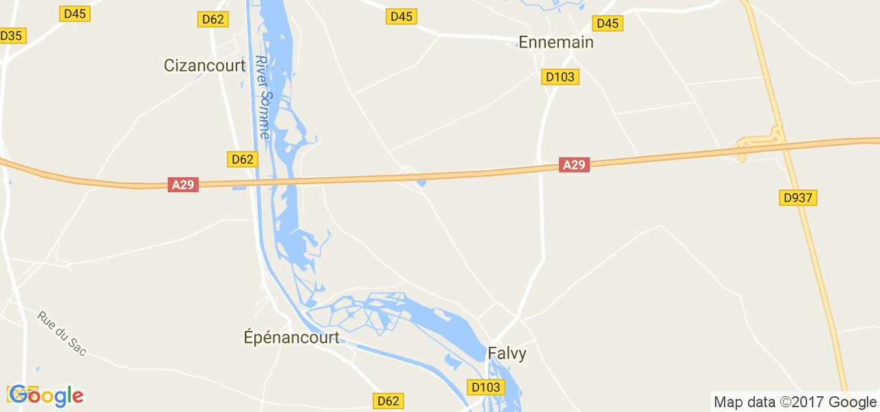 map de la ville de Ennemain