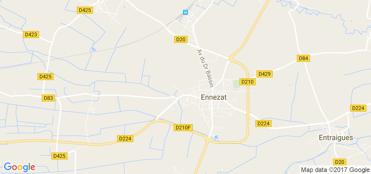 map de la ville de Ennezat