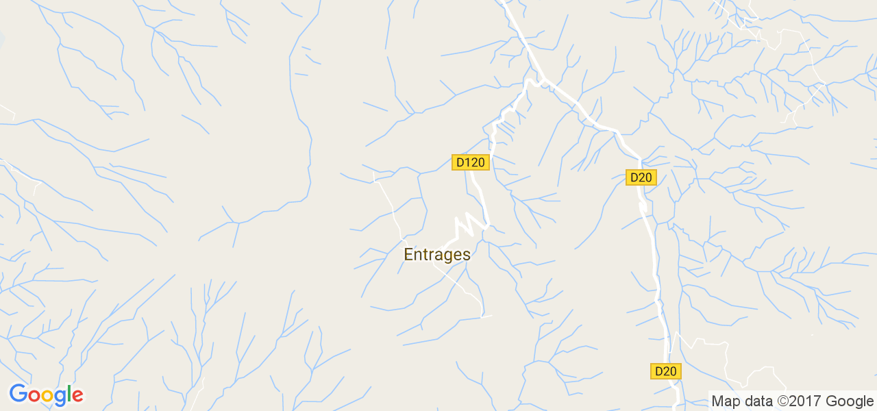 map de la ville de Entrages