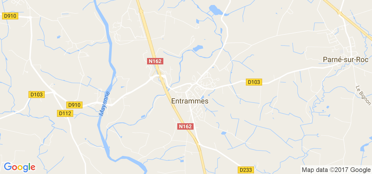 map de la ville de Entrammes