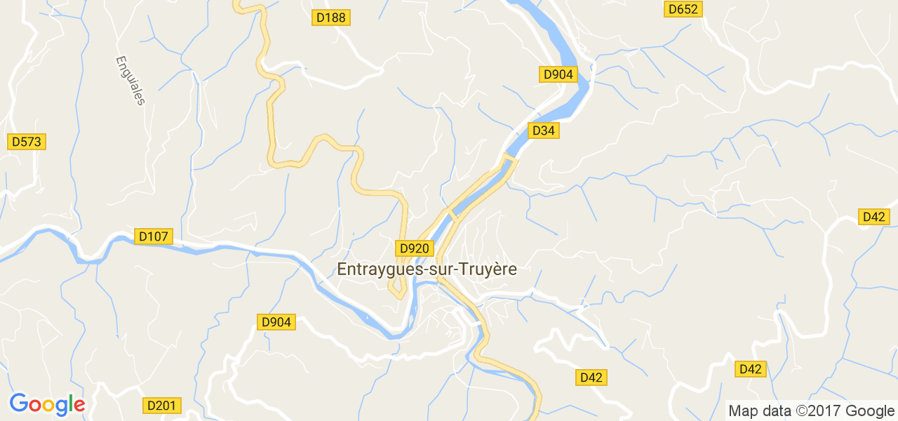 map de la ville de Entraygues-sur-Truyère