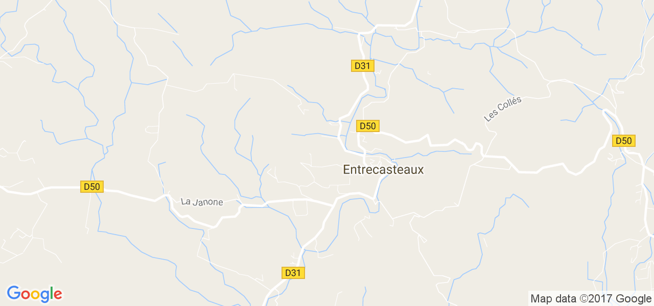 map de la ville de Entrecasteaux