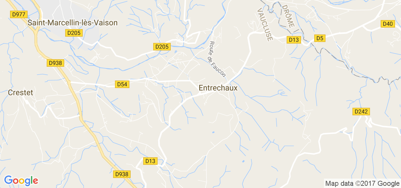 map de la ville de Entrechaux