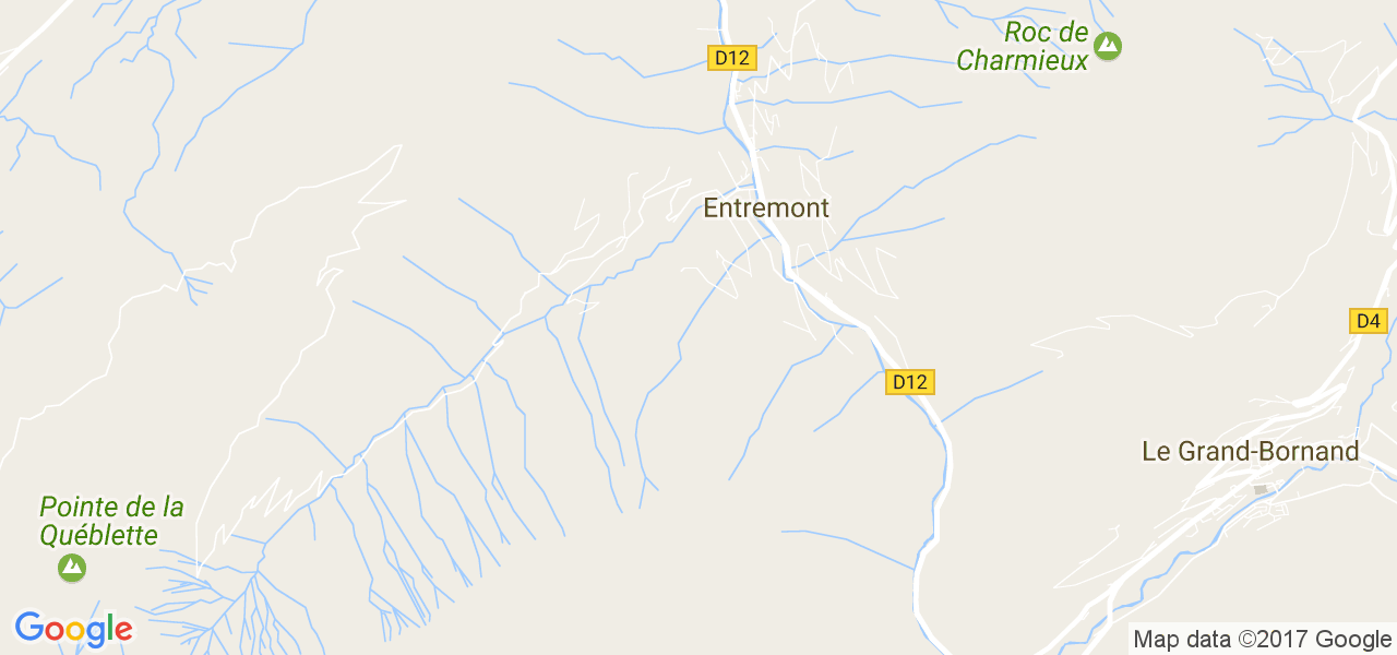 map de la ville de Entremont