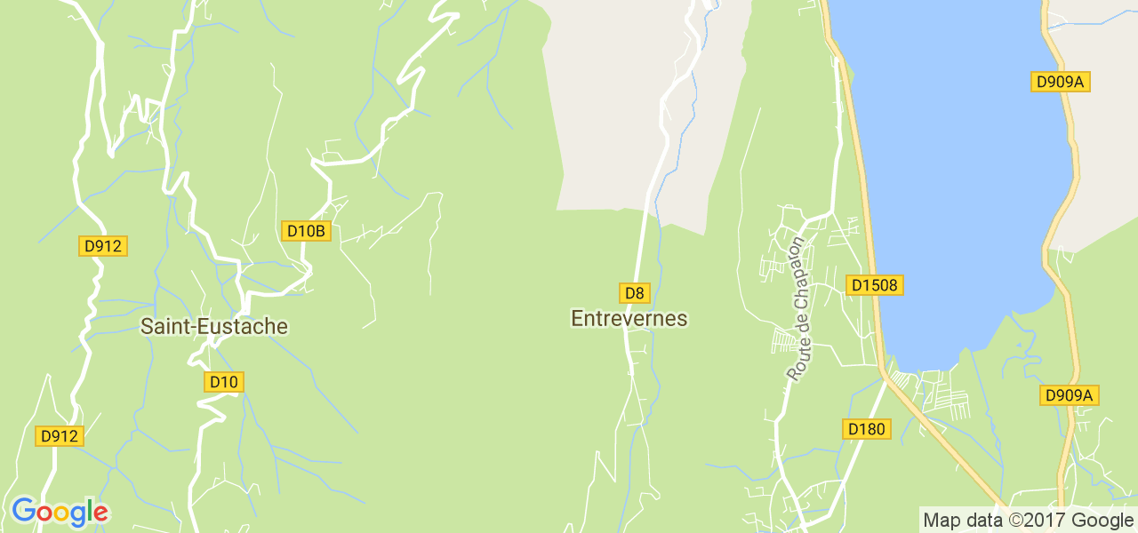 map de la ville de Entrevernes