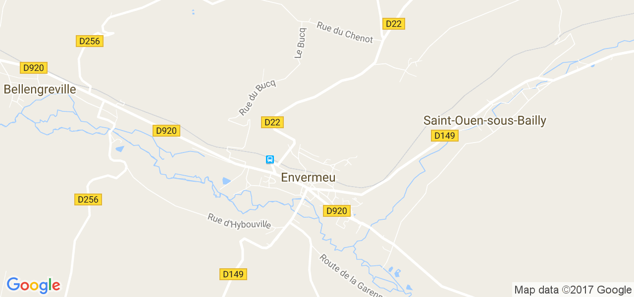 map de la ville de Envermeu