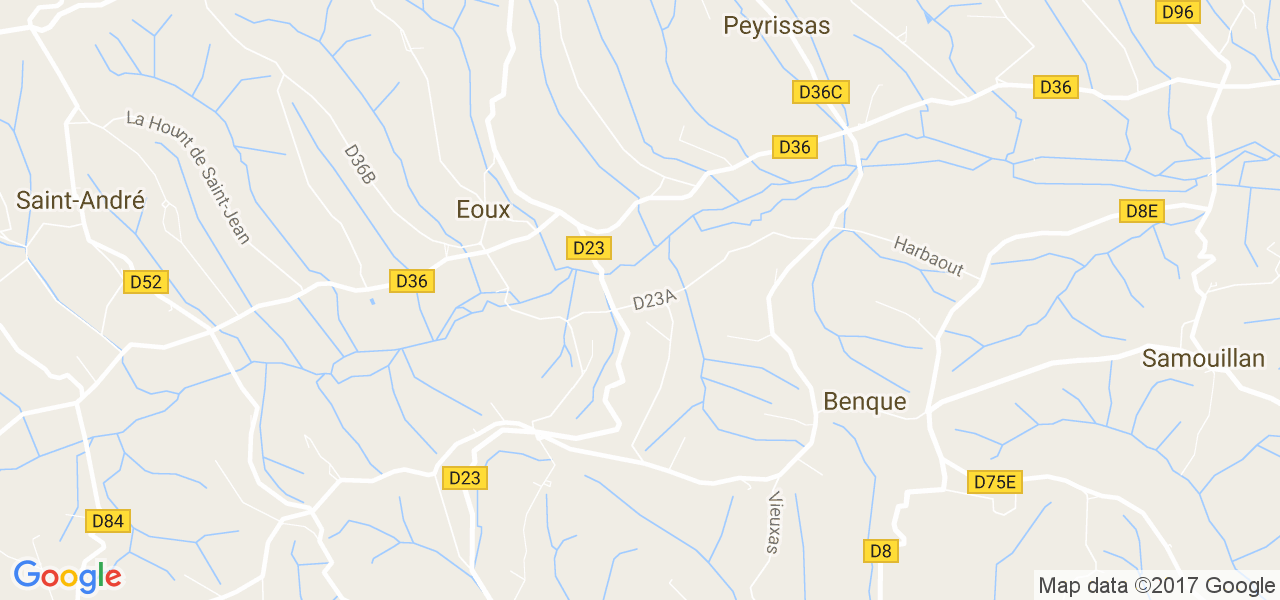 map de la ville de Eoux