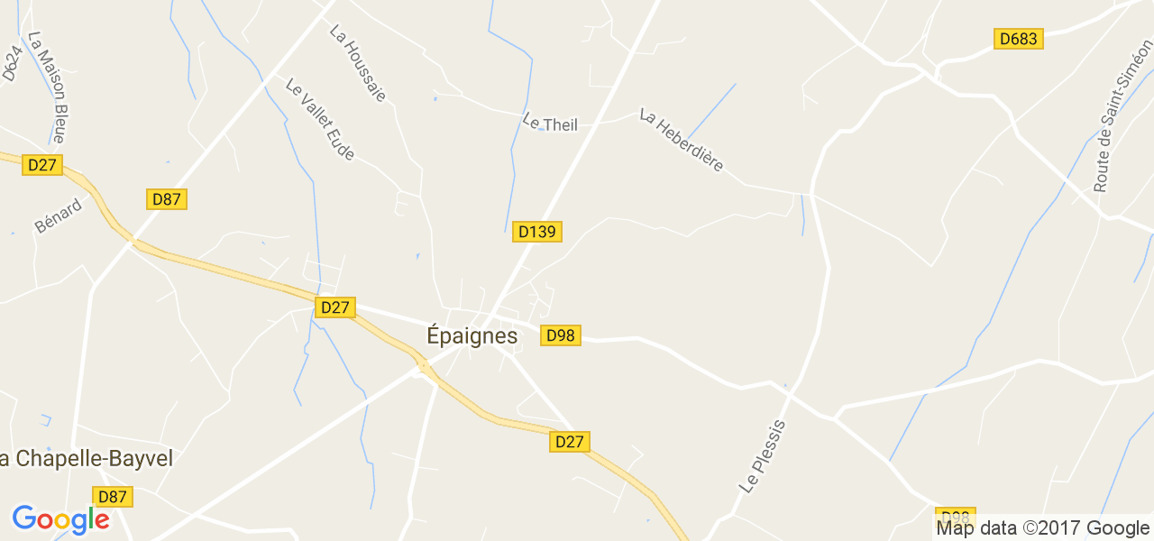 map de la ville de Épaignes