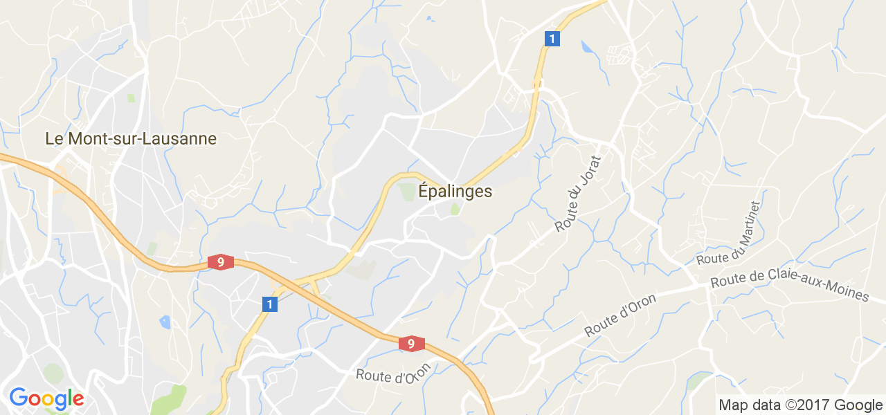 map de la ville de Epalinges