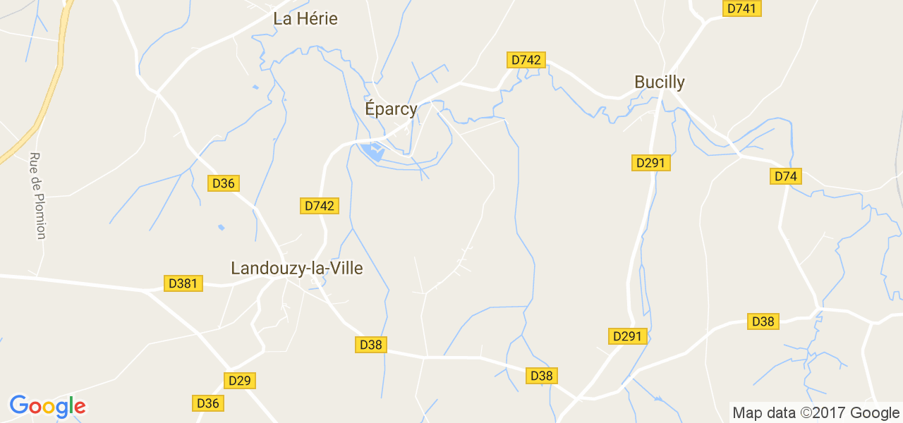 map de la ville de Éparcy