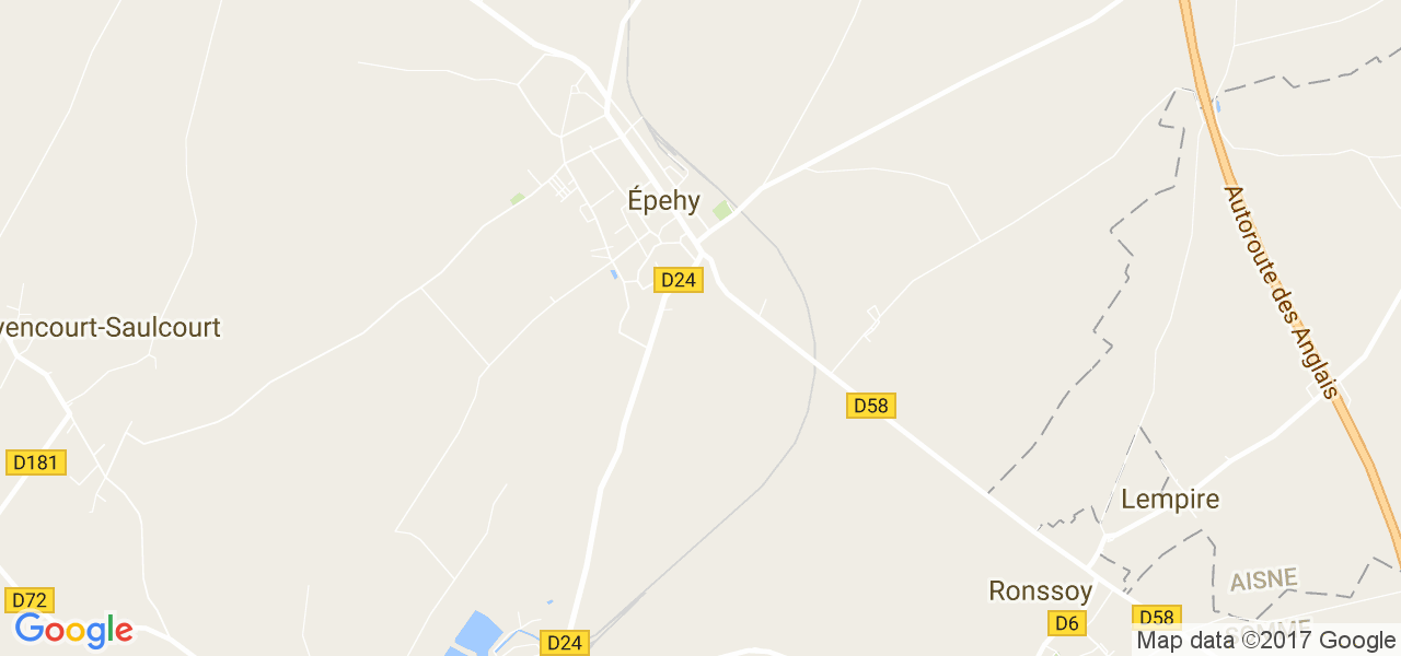 map de la ville de Épehy