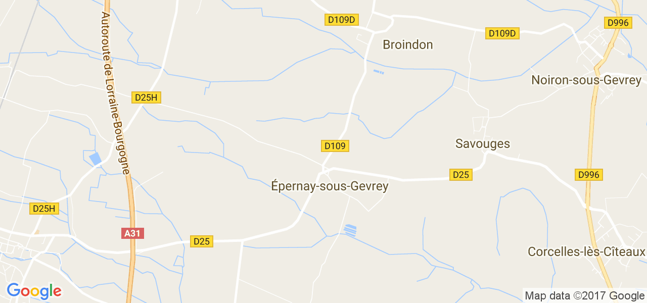 map de la ville de Épernay-sous-Gevrey