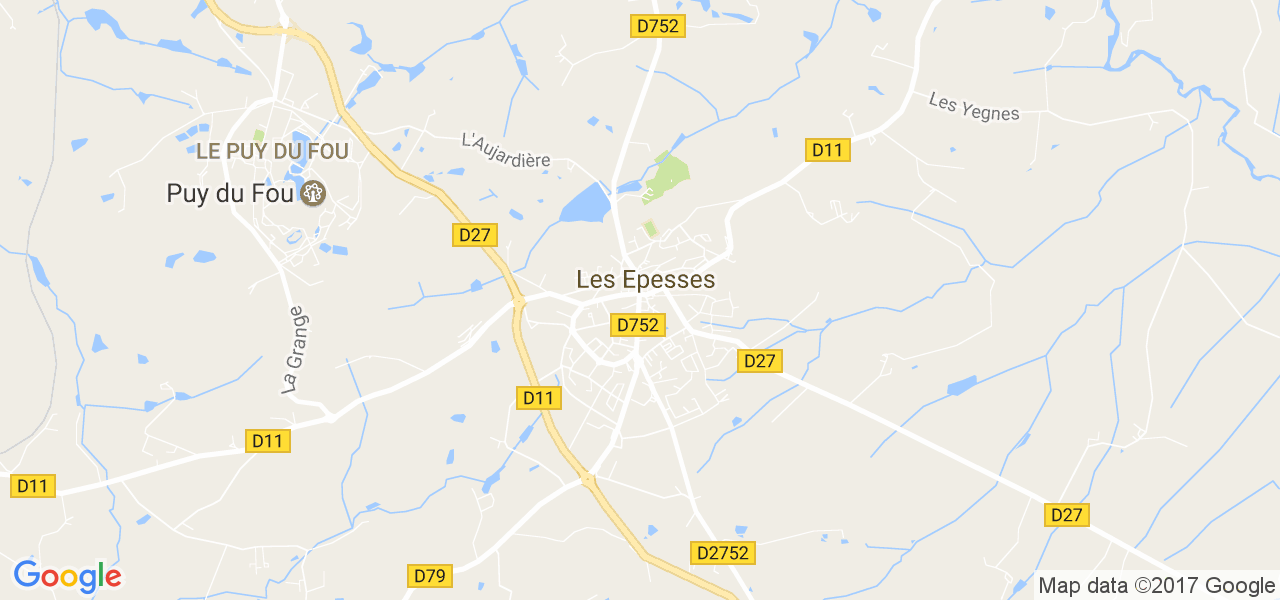 map de la ville de Epesses