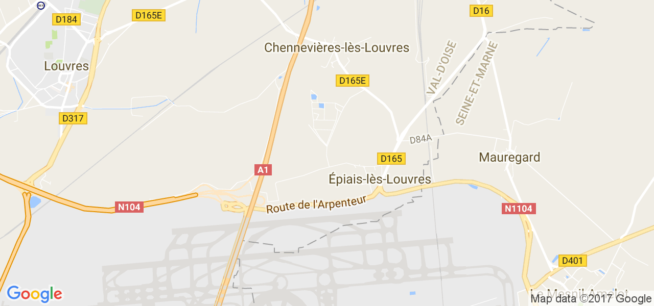 map de la ville de Épiais-lès-Louvres