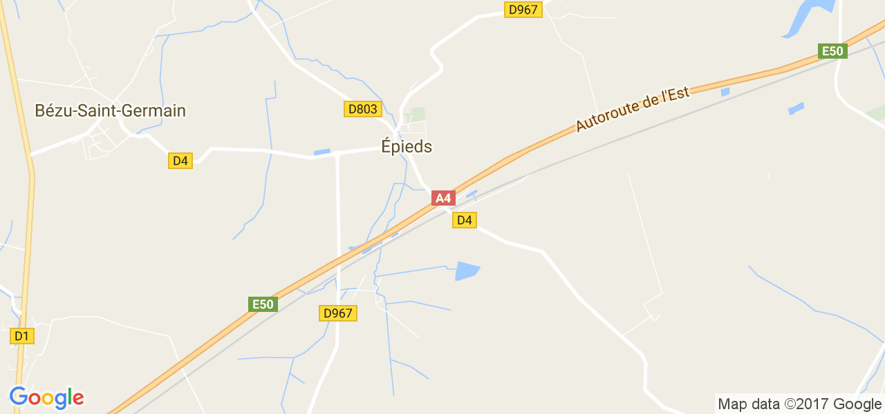 map de la ville de Épieds