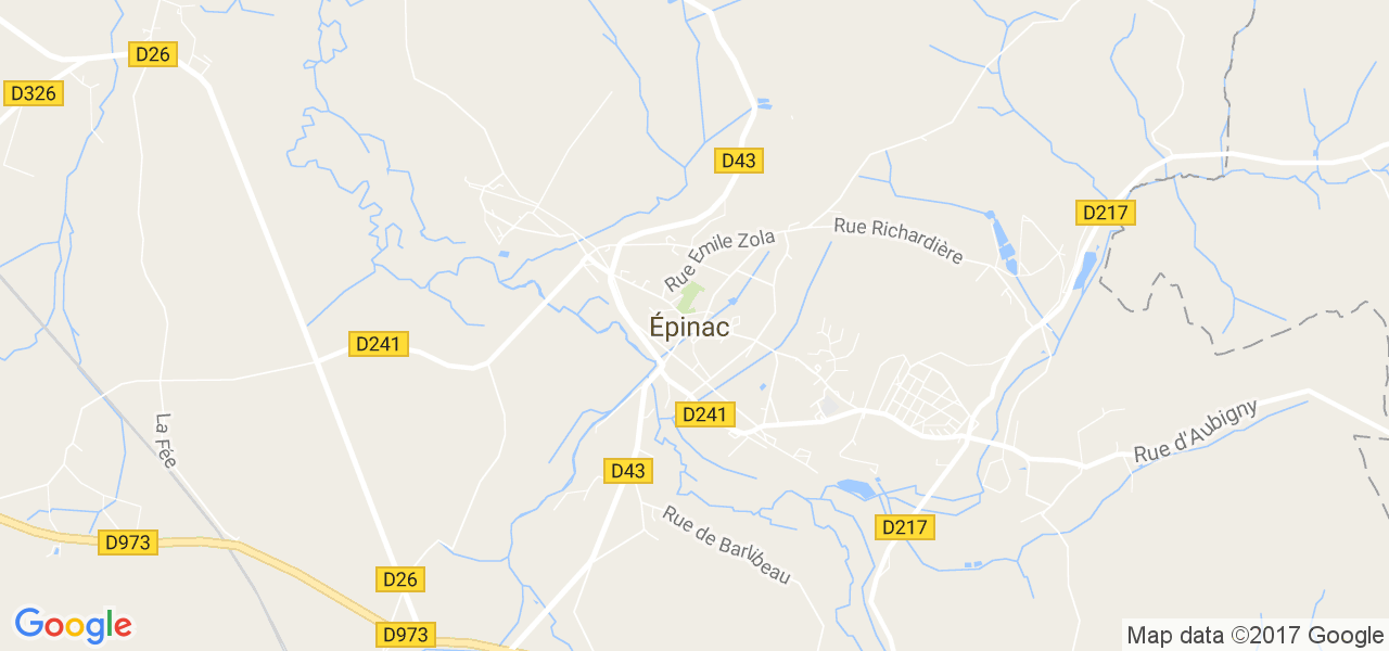 map de la ville de Épinac