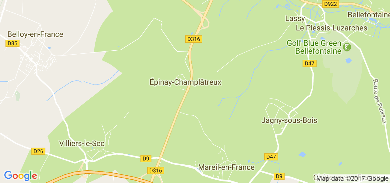 map de la ville de Épinay-Champlâtreux