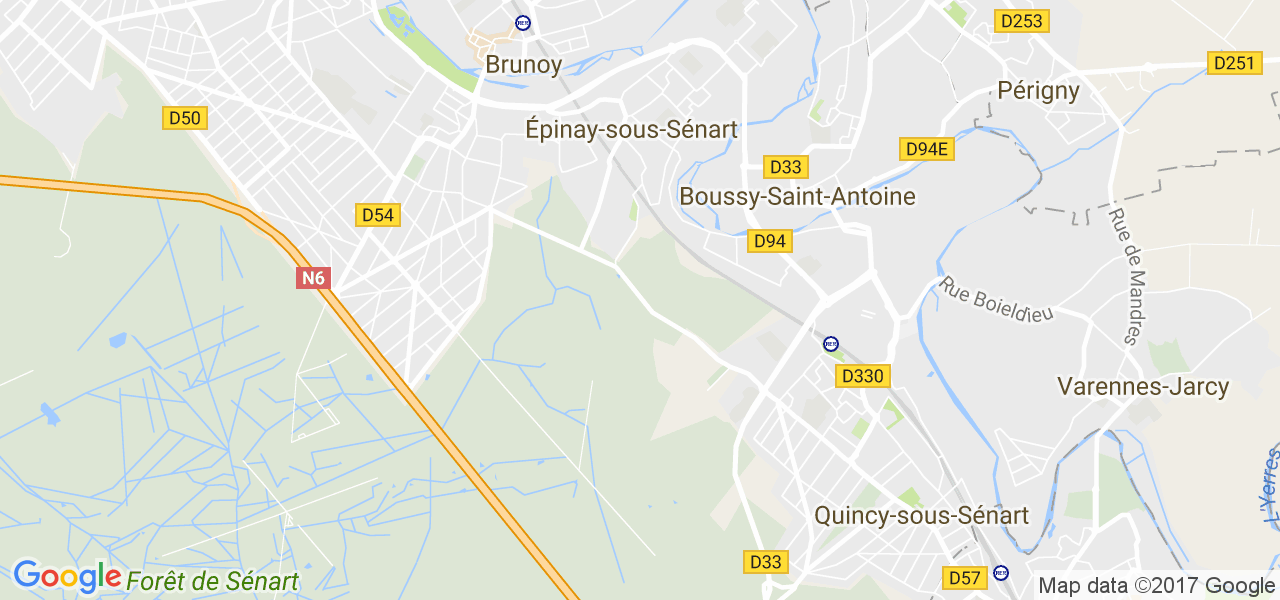 map de la ville de Épinay-sous-Sénart