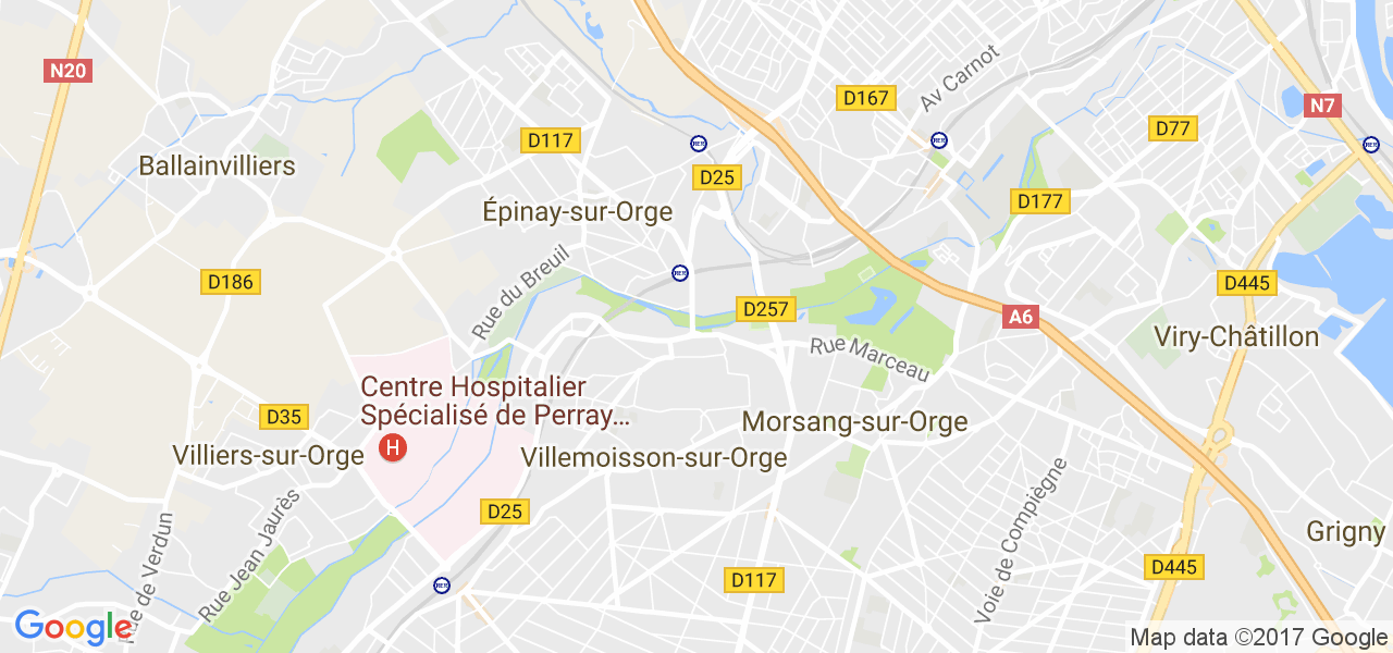 map de la ville de Épinay-sur-Orge