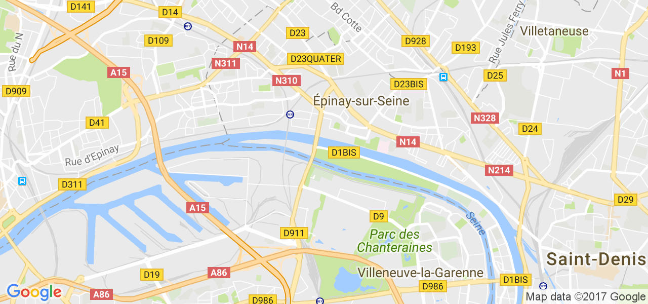 map de la ville de Épinay-sur-Seine