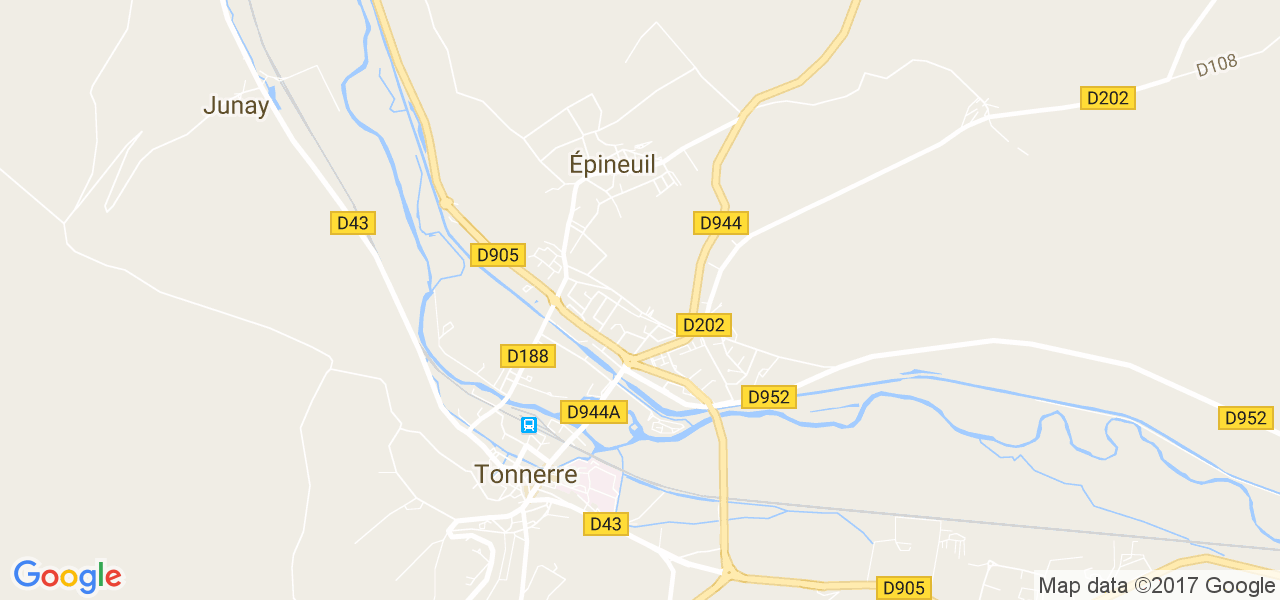 map de la ville de Épineuil