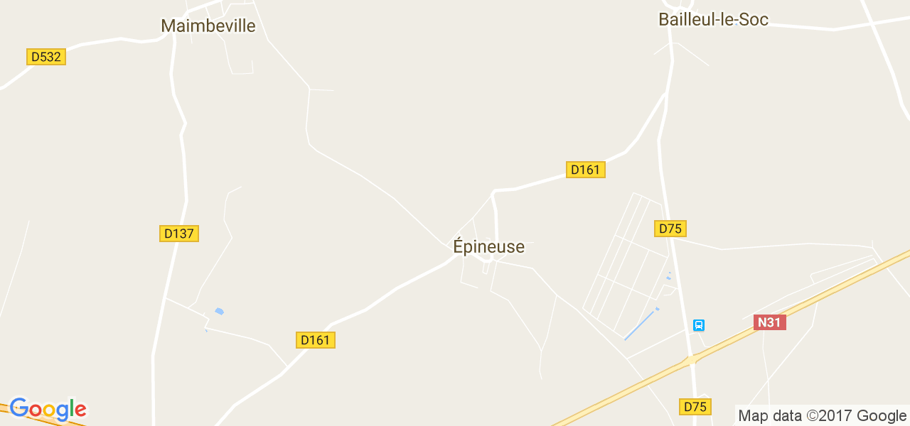 map de la ville de Épineuse