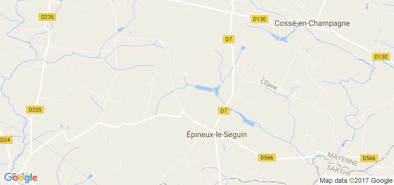 map de la ville de Épineux-le-Seguin