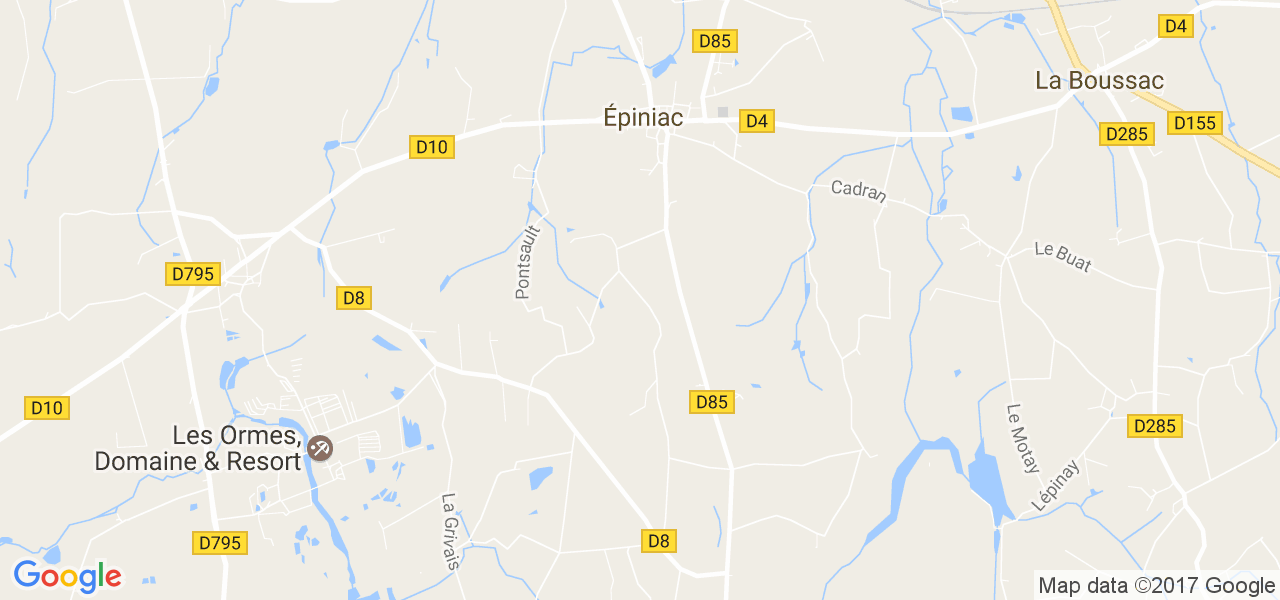 map de la ville de Epiniac