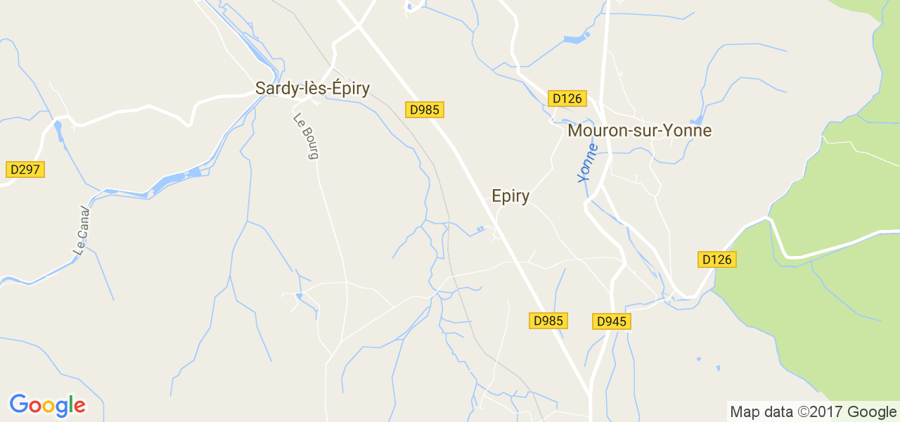 map de la ville de Epiry