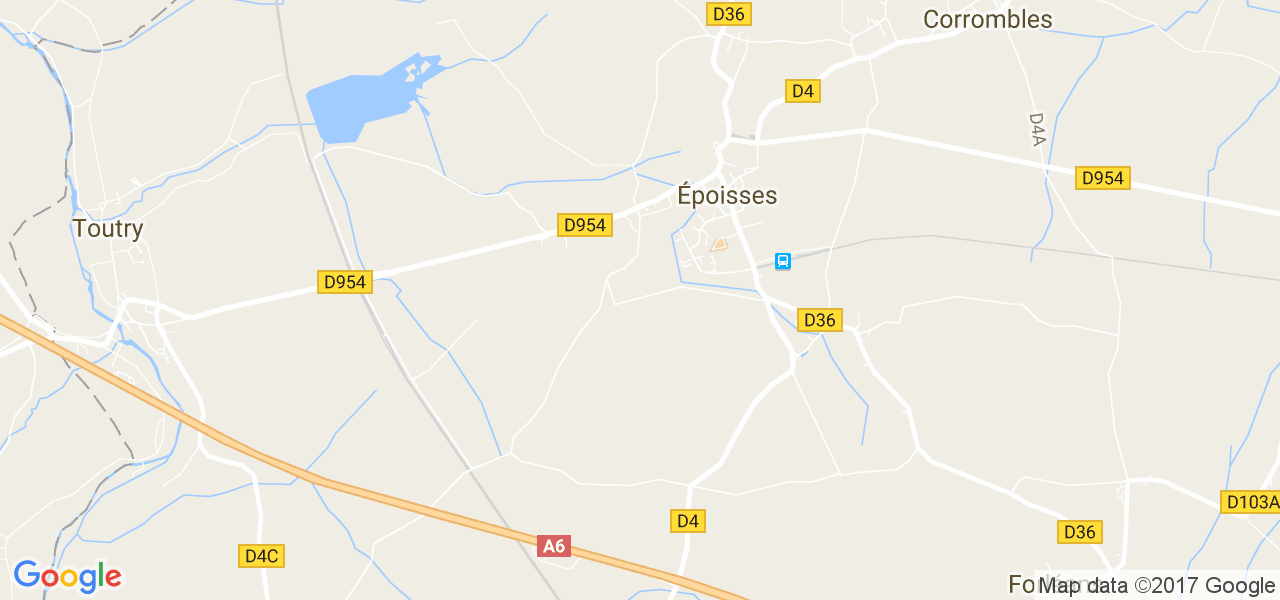 map de la ville de Époisses