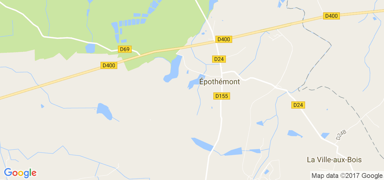 map de la ville de Épothémont