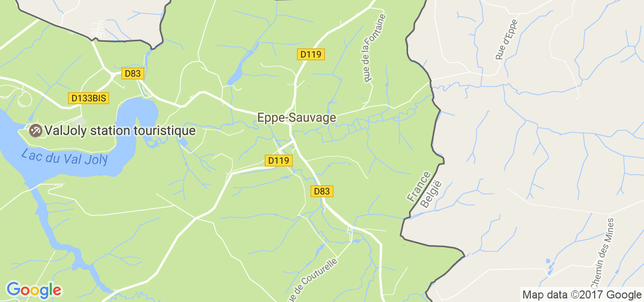 map de la ville de Eppe-Sauvage