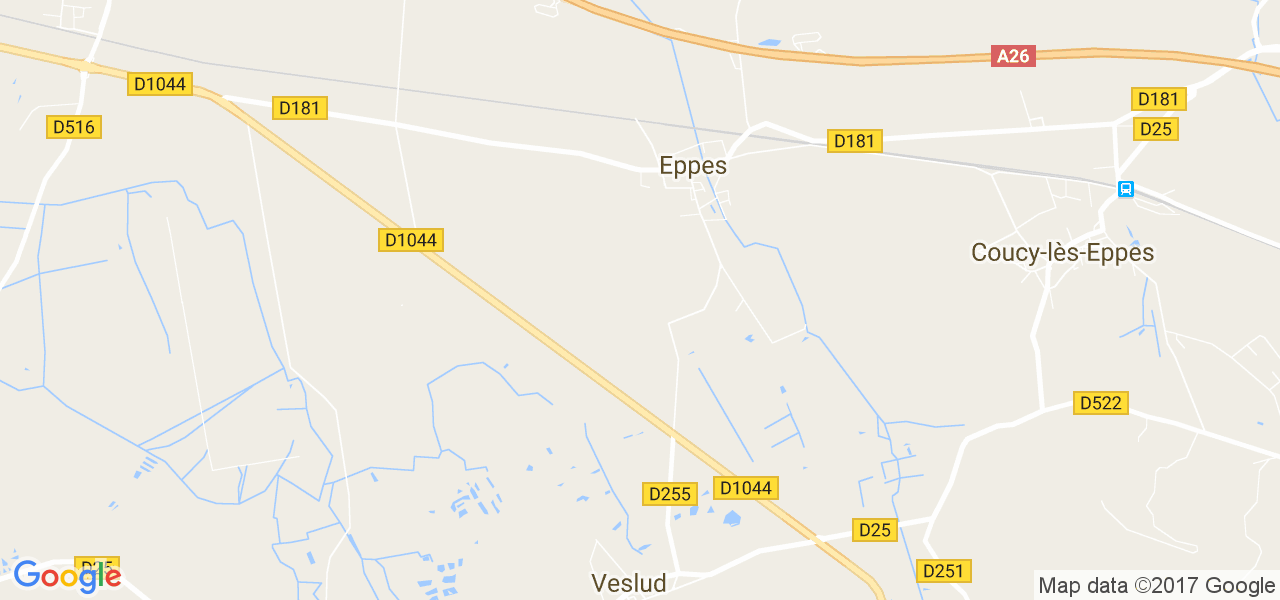 map de la ville de Eppes