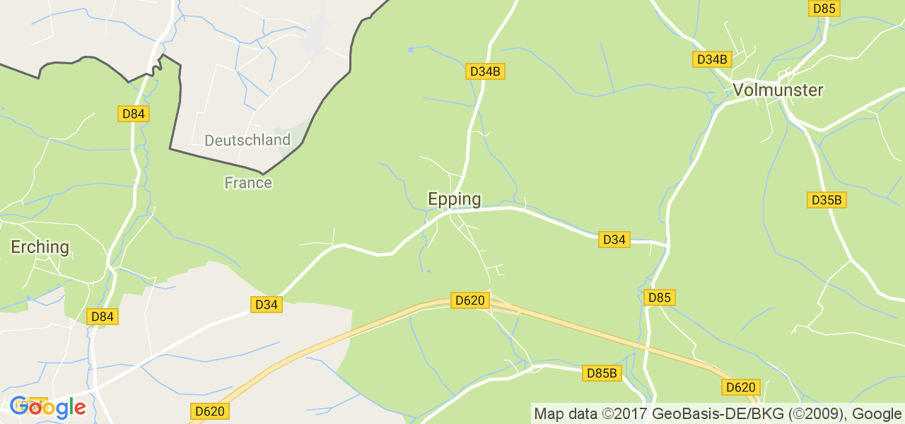 map de la ville de Epping