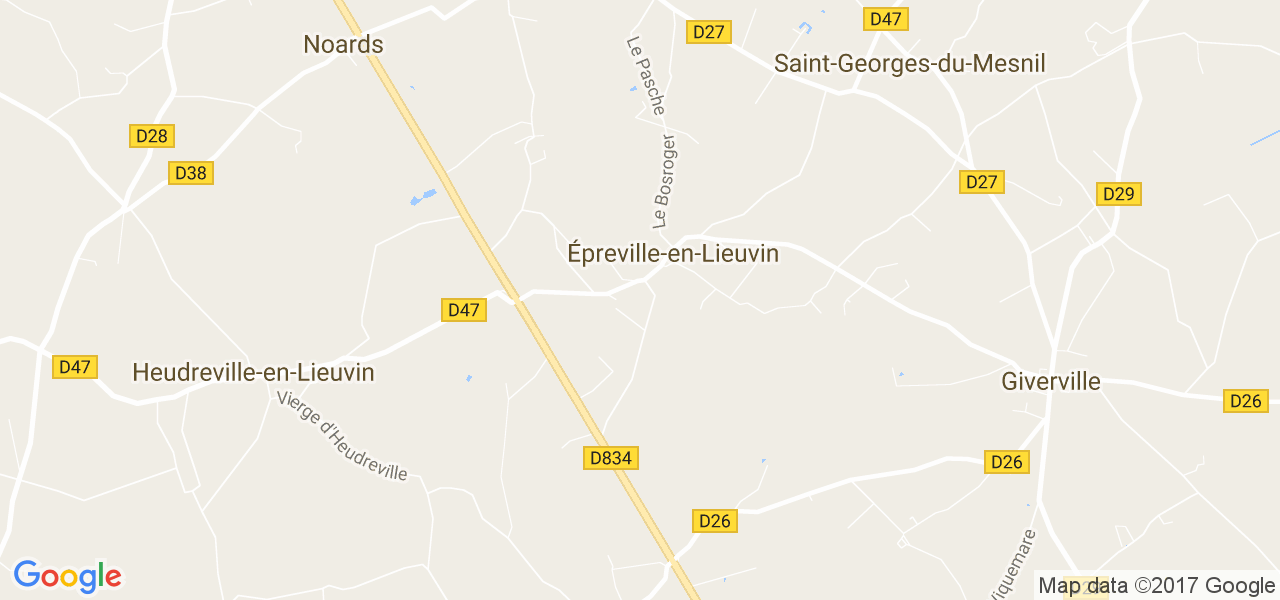 map de la ville de Épreville-en-Lieuvin