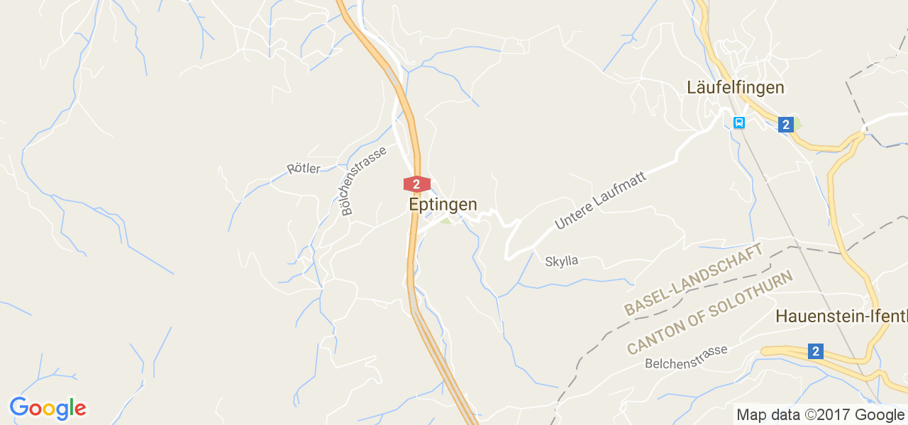 map de la ville de Eptingen